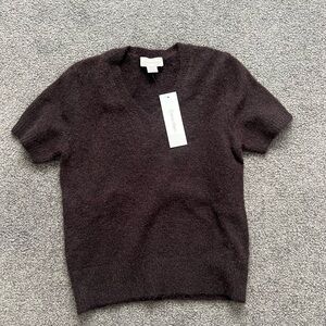 Calvin Klein Jeans Women’s V-Neck Sweater in Deep Brown